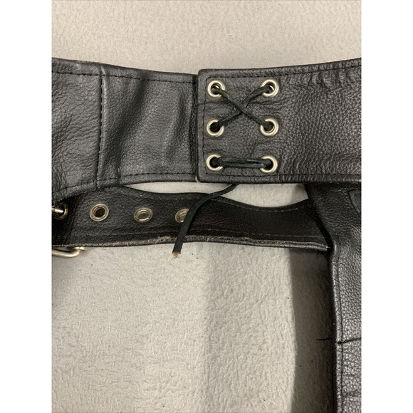 Himalaya Motor Bike Wear Chaps Mens Size Medium Motorcycle Riding Bikers Black - Picture 12 of 16